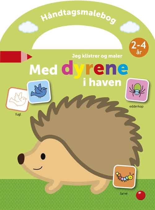 Malebog med dyrene i haven m. klistermrker 2-4 r